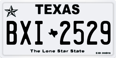 TX license plate BXI2529