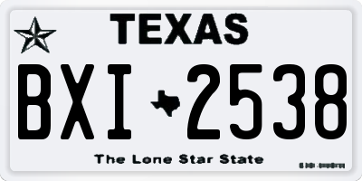 TX license plate BXI2538