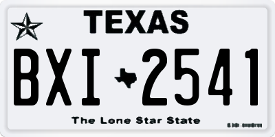 TX license plate BXI2541