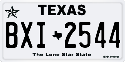 TX license plate BXI2544