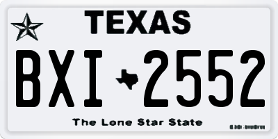 TX license plate BXI2552