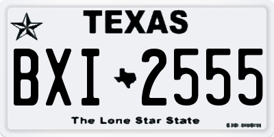 TX license plate BXI2555