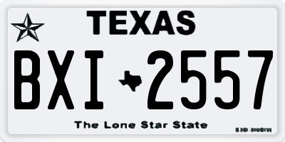 TX license plate BXI2557