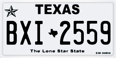 TX license plate BXI2559
