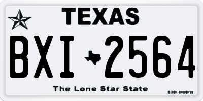 TX license plate BXI2564