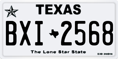 TX license plate BXI2568