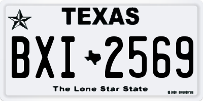 TX license plate BXI2569