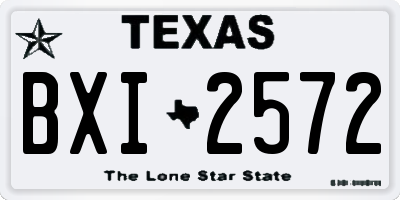 TX license plate BXI2572