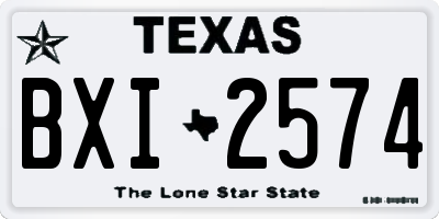 TX license plate BXI2574