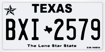 TX license plate BXI2579