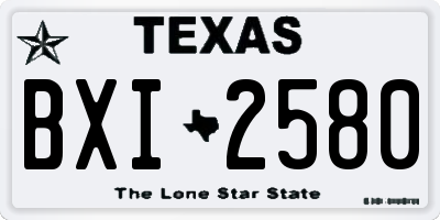 TX license plate BXI2580