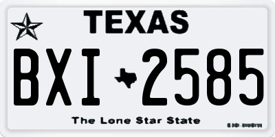TX license plate BXI2585