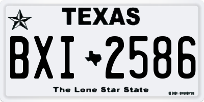 TX license plate BXI2586
