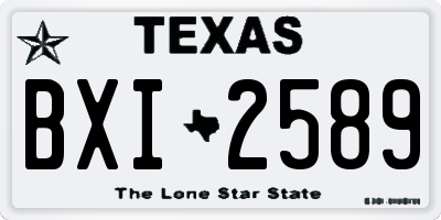 TX license plate BXI2589