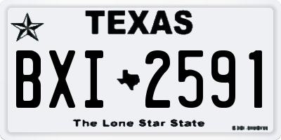 TX license plate BXI2591