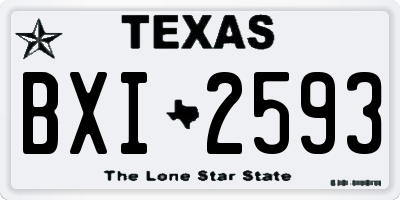 TX license plate BXI2593