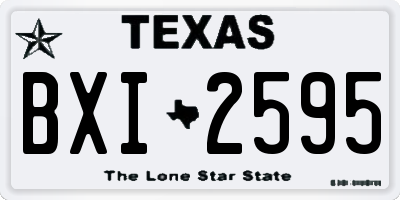 TX license plate BXI2595