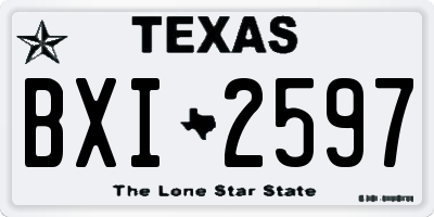 TX license plate BXI2597