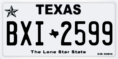 TX license plate BXI2599