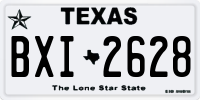 TX license plate BXI2628