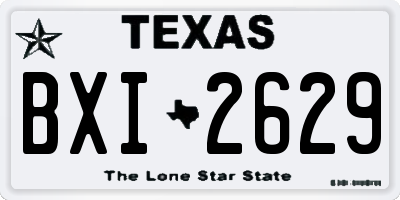 TX license plate BXI2629