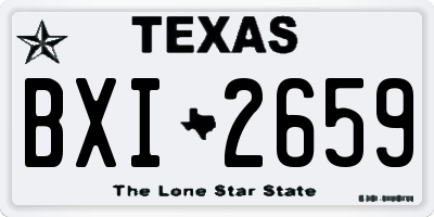TX license plate BXI2659