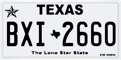 TX license plate BXI2660