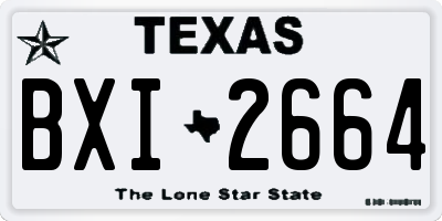 TX license plate BXI2664