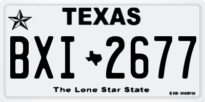 TX license plate BXI2677