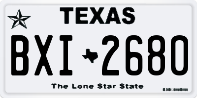 TX license plate BXI2680
