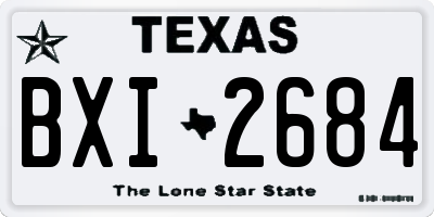 TX license plate BXI2684