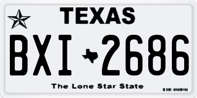 TX license plate BXI2686