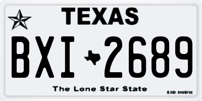 TX license plate BXI2689