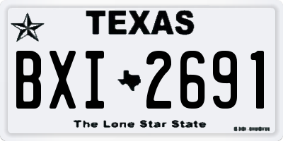 TX license plate BXI2691