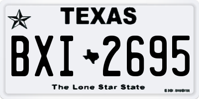 TX license plate BXI2695