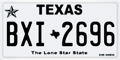 TX license plate BXI2696