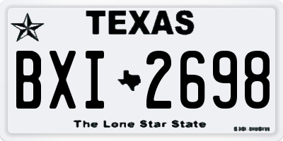 TX license plate BXI2698