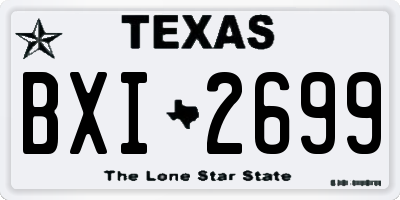 TX license plate BXI2699