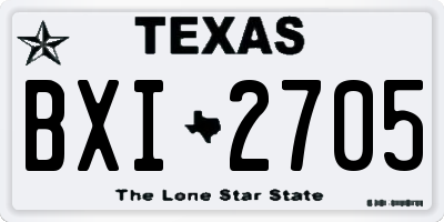 TX license plate BXI2705