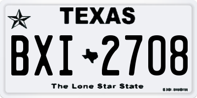 TX license plate BXI2708