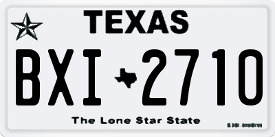 TX license plate BXI2710