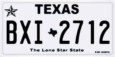 TX license plate BXI2712