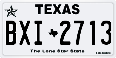 TX license plate BXI2713