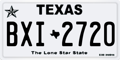 TX license plate BXI2720