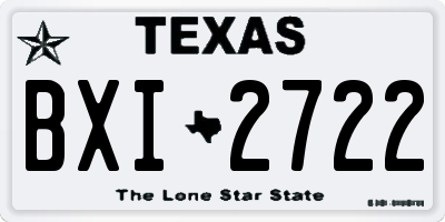 TX license plate BXI2722