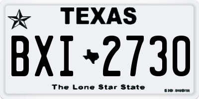 TX license plate BXI2730
