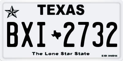 TX license plate BXI2732