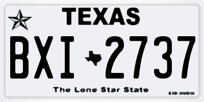 TX license plate BXI2737