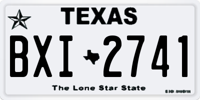 TX license plate BXI2741