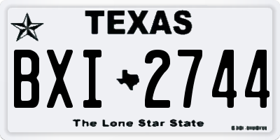TX license plate BXI2744